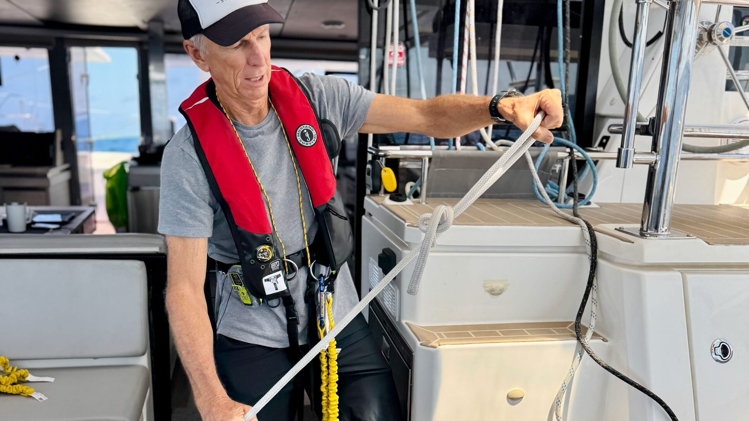 Pacific Crossing -- practicing knots