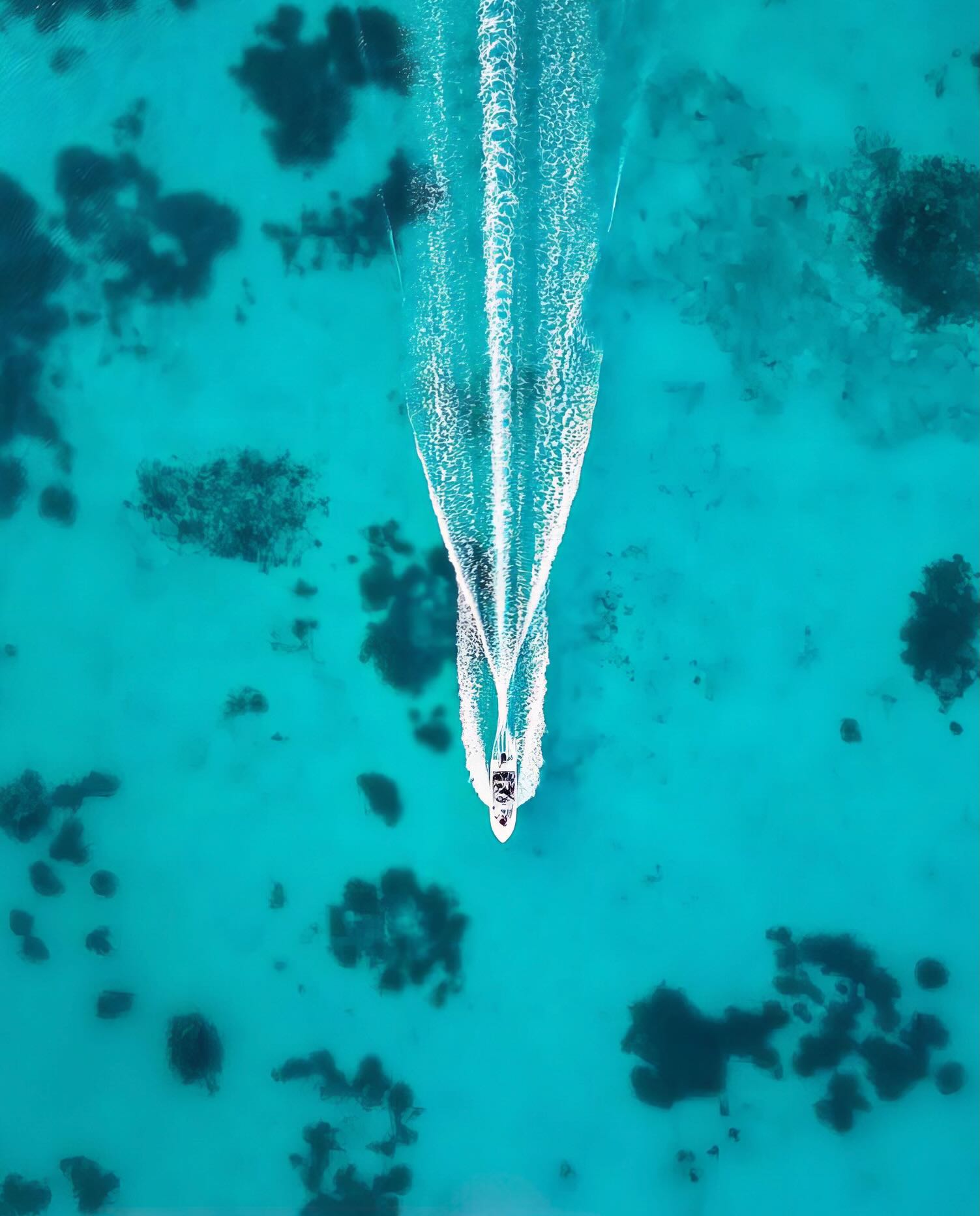 A view of the Toau atoll from the air
