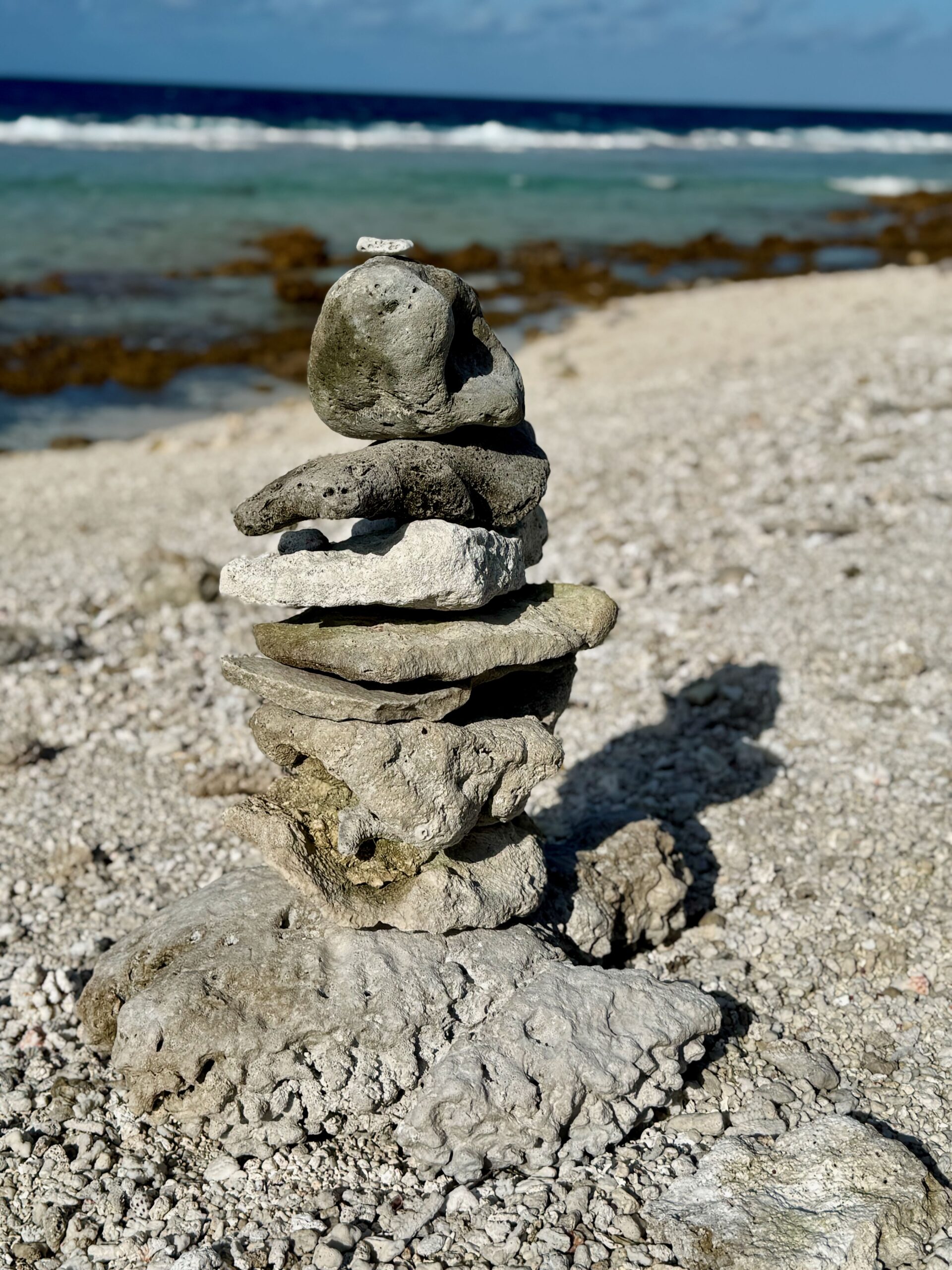 A cairn on Toau