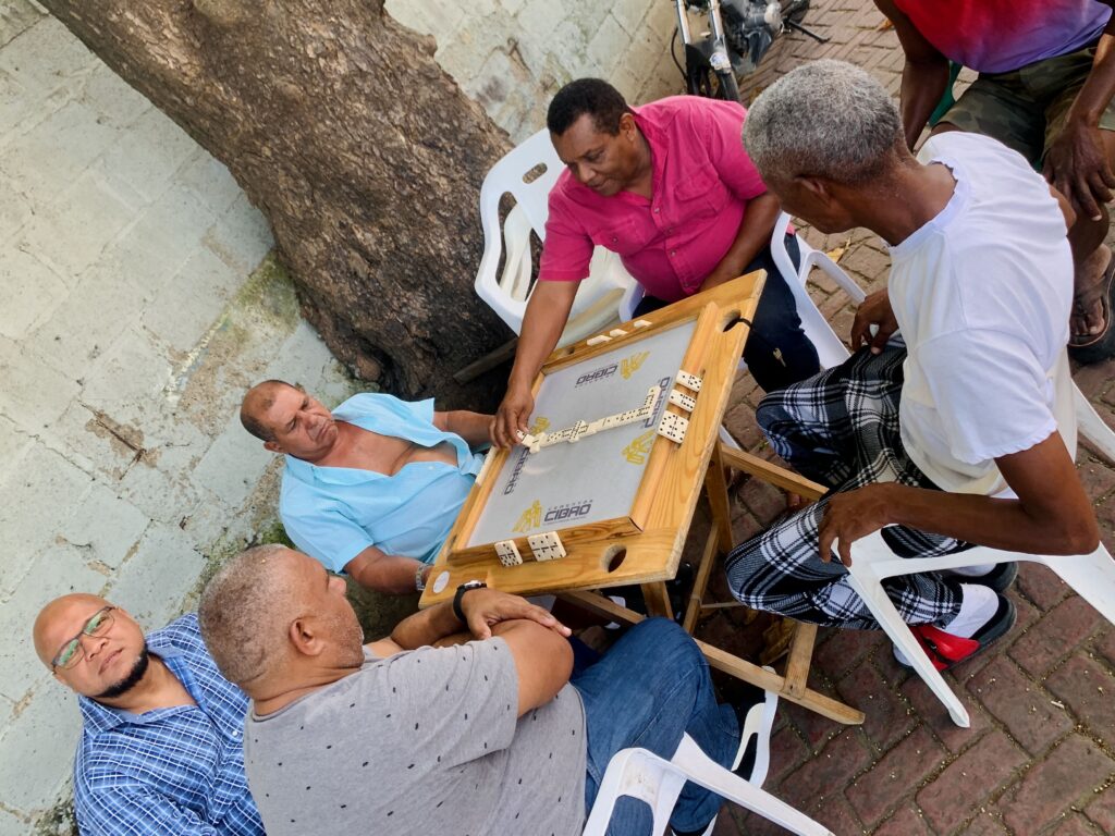 Men playing dominoes in Puerto Plata
